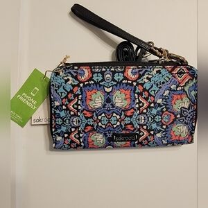 NWT SakRoots Artic Circle Eco Twill Large Smartphone Cross Body Bag